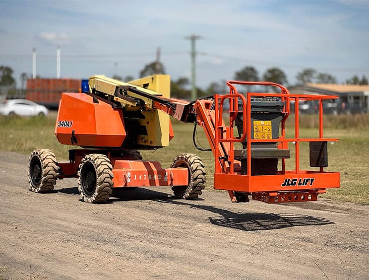 Mobile elevated work platform with JLG Lift for safe access.